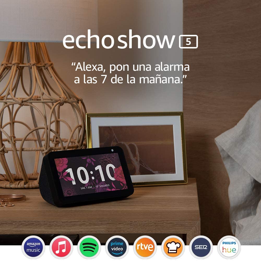ECHO SHOW 5 ALTAVOZ INTELIGENTE ALEXA TELA ANTRACITA