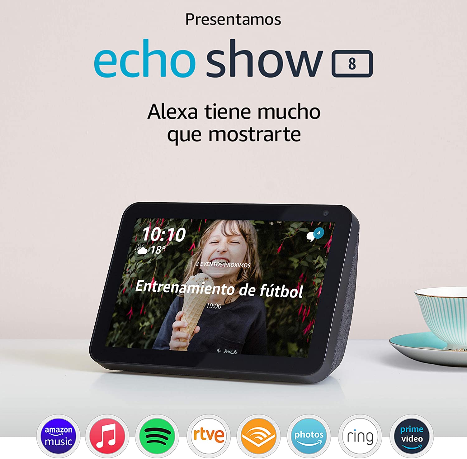 ECHO SHOW 8 ALTAVOZ INTELIGENTE ALEXA TELA ANTRACITA