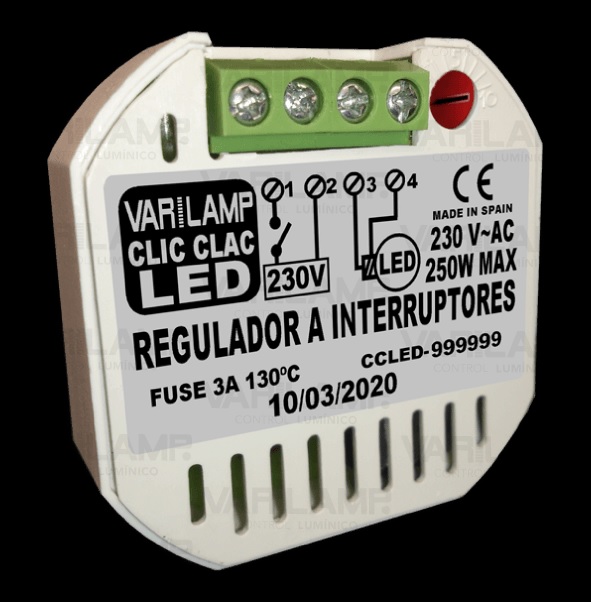 REGULADOR CLIC CLAC LED VARILAM PASTILLA 250W