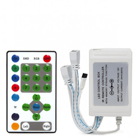 CONTROLADOR TIRA DIGITAL 12V CHASING MAGICA MANDO IR