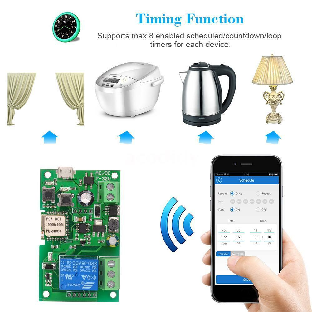 INTERRUPTOR PULSADOR 12V WIFI COM. ALEXA/GOOGLE