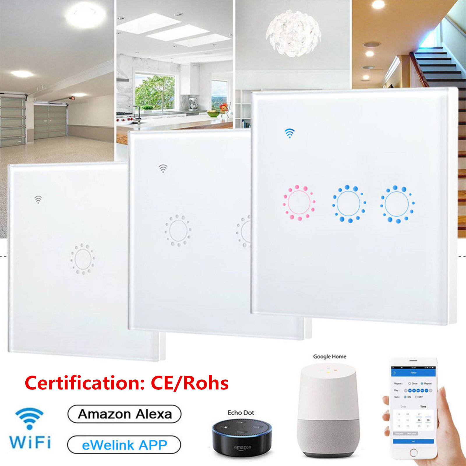INTERRUPTOR WIFI ALEXA/GOOGLE CAJA MECANISMOS