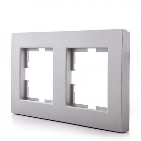 MARCO 2 MECANISMOS GRIS PANASONIC