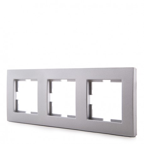 MARCO 3 MECANISMOS GRIS PANASONIC