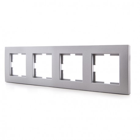 MARCO 4 MECANISMOS GRIS PANASONIC