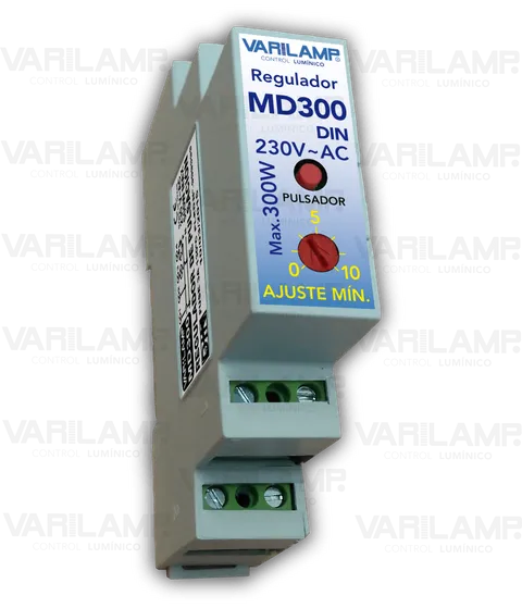 REGULADOR UNIVERSAL VARILAMP ACTIVACION POR PULSADORES MD 300 DIN