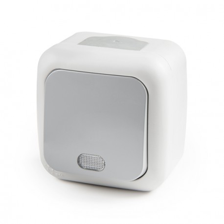 PULSADOR LUMINOSO EXTERIOR 10A 250V GRIS IP54 PANASONIC