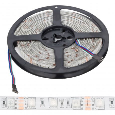 TIRA LED RGB 12V 5050 IP65 5 METROS 300 LEDS/METRO