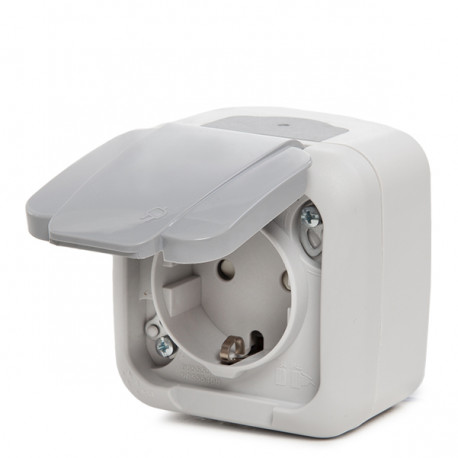 ENCHUFE EXTERIOR 16A 250V GRIS IP54 PANASONIC