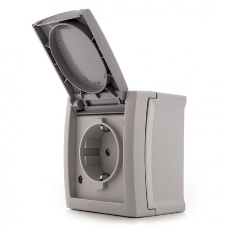 ENCHUFE EXTERIOR 16A 250V GRIS IP54 PANASONIC PACIFIC